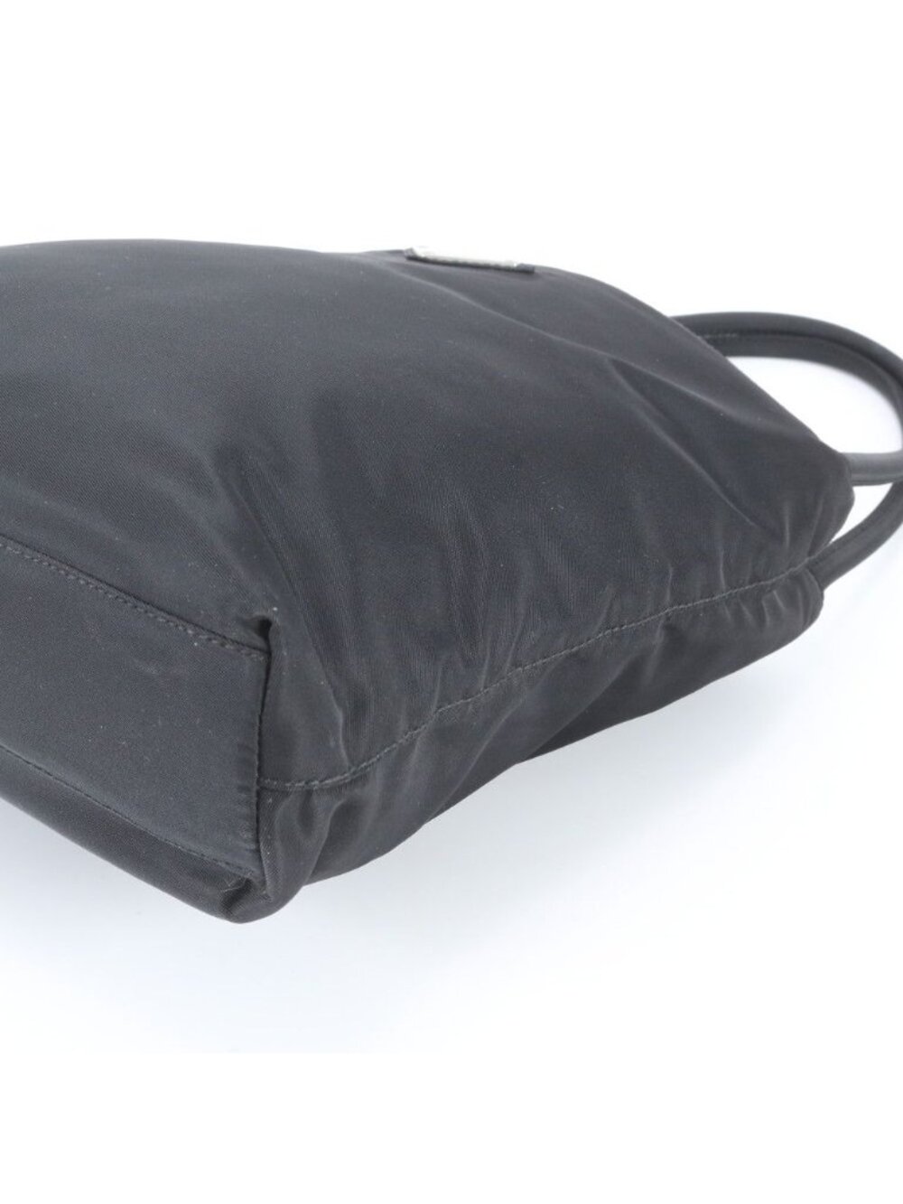★SOLD★ Prada Tessuto Nylon Triangle Logo Tote Shoulder Hand Black - Picture 4 of 9